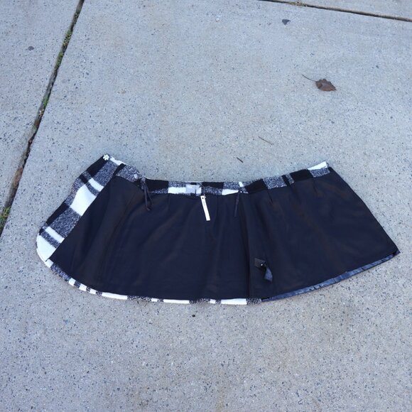 ASOS Edgy Plaid Cotton Blend Mini Skirt, Grunge Y2K Dark Academia, Size 4 - Picture 7 of 8